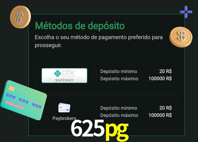 O cassino 625pg oferece uma grande variedade de métodos de pagamento
